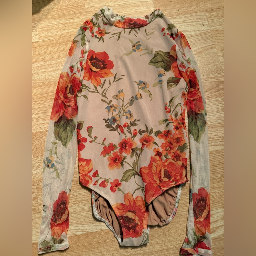 Floral Long-Sleeve Bodysuit